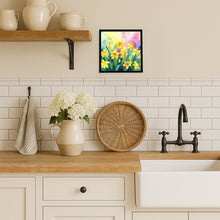 Load image into Gallery viewer, Daffodils in Watercolor Framed Metal Print
