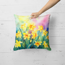 Load image into Gallery viewer, Daffodils in Watercolor Throw Pillow