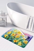 Load image into Gallery viewer, Daffodils in Watercolor Memory Foam Kitchen Mat