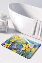 Load image into Gallery viewer, Daffodils in Watercolor Memory Foam Kitchen Mat