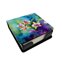 Load image into Gallery viewer, Orchids in Watercolor PU Leather Note Paper Holder