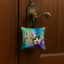 Load image into Gallery viewer, Orchids in Watercolor Hanging Square Fabric Ornament 3.5 × 3.5