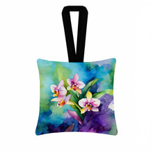 Load image into Gallery viewer, Orchids in Watercolor Hanging Square Fabric Ornament 3.5 × 3.5