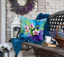 Load image into Gallery viewer, Orchids in Watercolor Throw Pillow