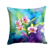 Load image into Gallery viewer, Orchids in Watercolor Throw Pillow