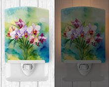 Load image into Gallery viewer, Orchids in Watercolor Ceramic Night Light