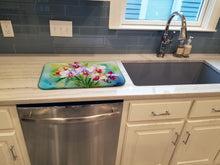 Load image into Gallery viewer, Orchids in Watercolor Dish Drying Mat