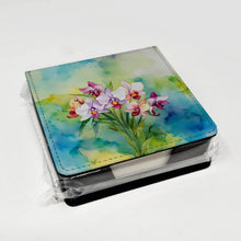 Load image into Gallery viewer, Orchids in Watercolor PU Leather Note Paper Holder