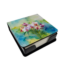 Load image into Gallery viewer, Orchids in Watercolor PU Leather Note Paper Holder