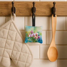 Load image into Gallery viewer, Orchids in Watercolor Hanging Square Fabric Ornament 3.5 × 3.5