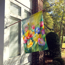 Load image into Gallery viewer, Freesias in Watercolor House Flag