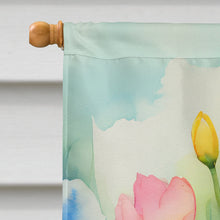 Load image into Gallery viewer, Freesias in Watercolor House Flag