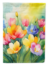 Load image into Gallery viewer, Freesias in Watercolor House Flag
