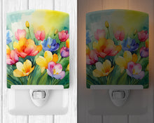 Load image into Gallery viewer, Freesias in Watercolor Ceramic Night Light