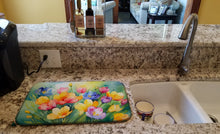 Load image into Gallery viewer, Freesias in Watercolor Dish Drying Mat