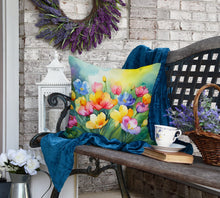 Load image into Gallery viewer, Freesias in Watercolor Throw Pillow