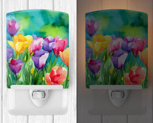 Load image into Gallery viewer, Freesias in Watercolor Ceramic Night Light