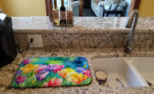 Load image into Gallery viewer, Freesias in Watercolor Dish Drying Mat