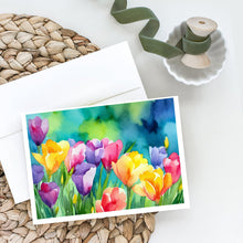 Load image into Gallery viewer, Freesias in Watercolor Greeting Cards -  Blank Note Cards – 8-Pack of Artist-Designed Cards with Envelopes
