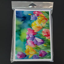 Load image into Gallery viewer, Freesias in Watercolor Greeting Cards -  Blank Note Cards – 8-Pack of Artist-Designed Cards with Envelopes