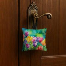 Load image into Gallery viewer, Freesias in Watercolor Hanging Square Fabric Ornament 3.5 × 3.5