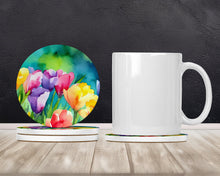 Load image into Gallery viewer, Freesias in Watercolor Large Sandstone Coasters Pack of 4