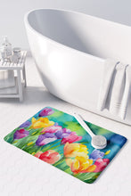 Load image into Gallery viewer, Freesias in Watercolor Memory Foam Kitchen Mat