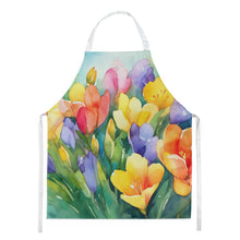 Load image into Gallery viewer, Freesias in Watercolor Apron – Artist-Designed Kitchen, BBQ &amp; Craft Apron