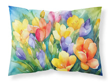 Load image into Gallery viewer, Freesias in Watercolor Fabric Standard Pillowcase – Artistic Decorative Front, White Back