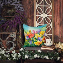 Load image into Gallery viewer, Freesias in Watercolor Throw Pillow