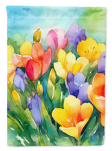 Load image into Gallery viewer, Freesias in Watercolor House Flag
