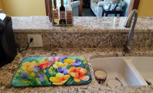 Load image into Gallery viewer, Freesias in Watercolor Dish Drying Mat