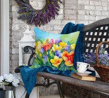 Load image into Gallery viewer, Freesias in Watercolor Throw Pillow