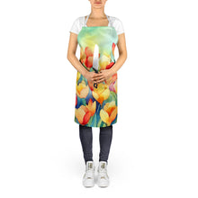 Load image into Gallery viewer, Freesias in Watercolor Apron – Artist-Designed Kitchen, BBQ &amp; Craft Apron