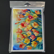Load image into Gallery viewer, Freesias in Watercolor Greeting Cards -  Blank Note Cards – 8-Pack of Artist-Designed Cards with Envelopes