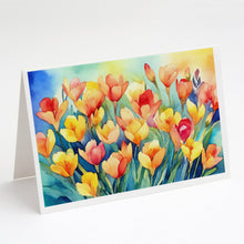 Load image into Gallery viewer, Freesias in Watercolor Greeting Cards -  Blank Note Cards – 8-Pack of Artist-Designed Cards with Envelopes