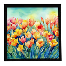 Load image into Gallery viewer, Freesias in Watercolor Framed Metal Print