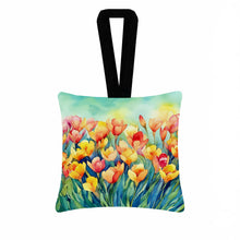 Load image into Gallery viewer, Freesias in Watercolor Hanging Square Fabric Ornament 3.5 × 3.5