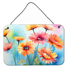 Load image into Gallery viewer, Gerbera Daisies in Watercolor Wall or Door Hanging Prints