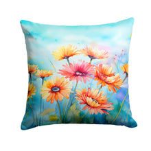 Load image into Gallery viewer, Gerbera Daisies in Watercolor Throw Pillow