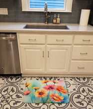 Load image into Gallery viewer, Gerbera Daisies in Watercolor Memory Foam Kitchen Mat