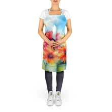 Load image into Gallery viewer, Gerbera Daisies in Watercolor Apron – Artist-Designed Kitchen, BBQ &amp; Craft Apron