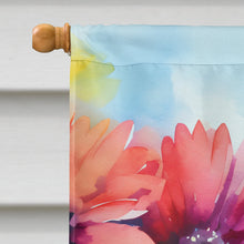 Load image into Gallery viewer, Gerbera Daisies in Watercolor House Flag