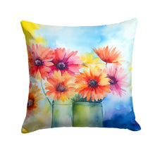 Load image into Gallery viewer, Gerbera Daisies in Watercolor Throw Pillow