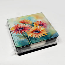 Load image into Gallery viewer, Gerbera Daisies in Watercolor PU Leather Note Paper Holder