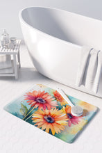Load image into Gallery viewer, Gerbera Daisies in Watercolor Memory Foam Kitchen Mat