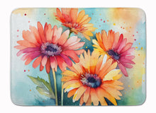 Load image into Gallery viewer, Gerbera Daisies in Watercolor Memory Foam Kitchen Mat