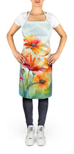 Load image into Gallery viewer, Gerbera Daisies in Watercolor Apron – Artist-Designed Kitchen, BBQ &amp; Craft Apron