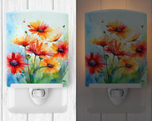 Load image into Gallery viewer, Gerbera Daisies in Watercolor Ceramic Night Light
