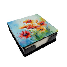 Load image into Gallery viewer, Gerbera Daisies in Watercolor PU Leather Note Paper Holder
